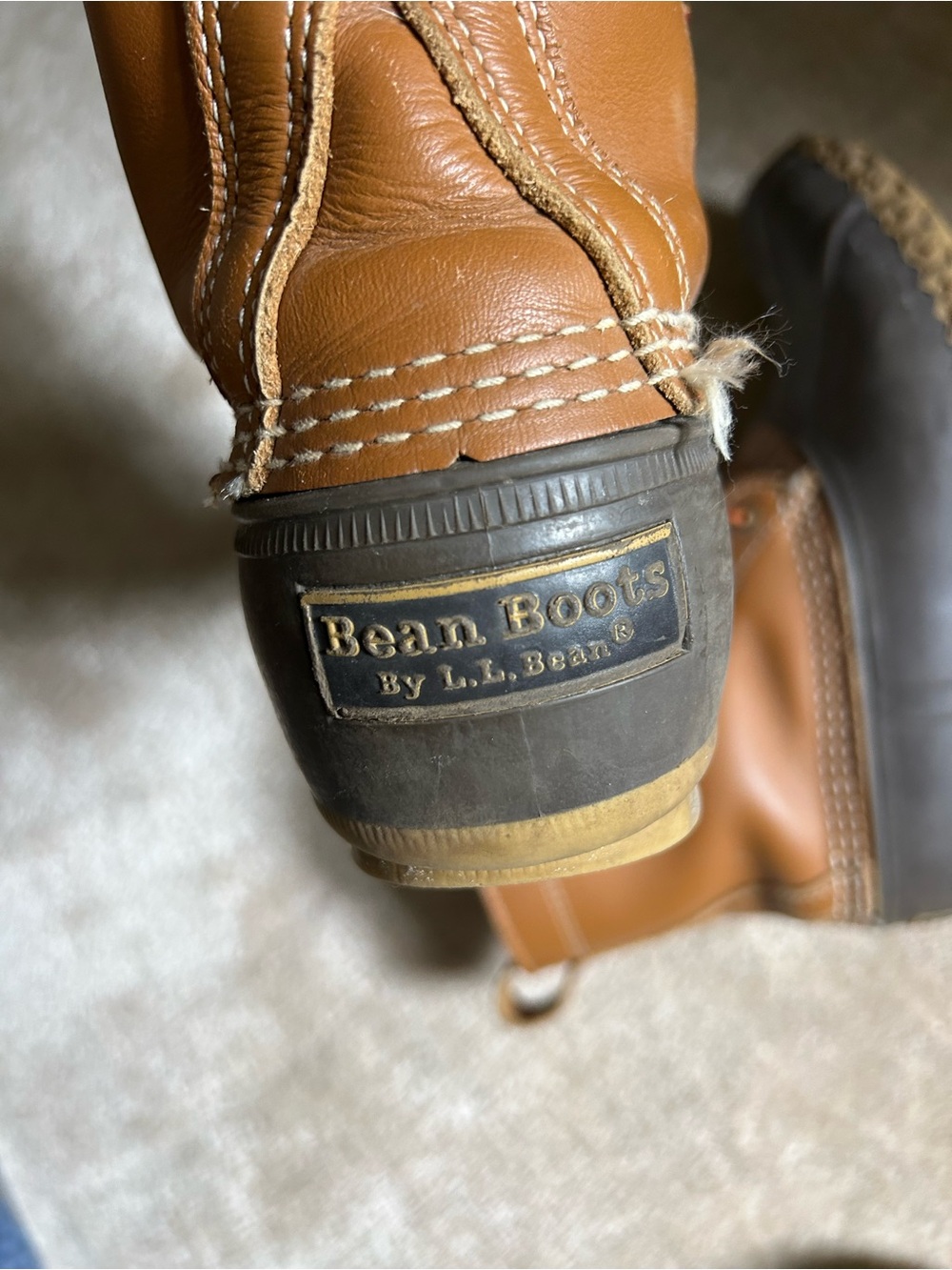 L.L. Bean Tan and Black Bean Boots - Picture 5 of 5